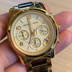 Michael Kors Watch Tortoise Gold